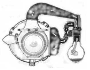Esquema del ciclo completo de un turbo-sobrealimentador