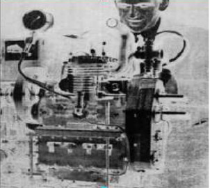 André Brulfert frente a su máquina