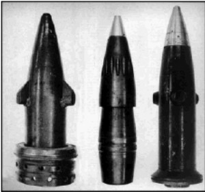 Tres tipos de munición autopropulsada