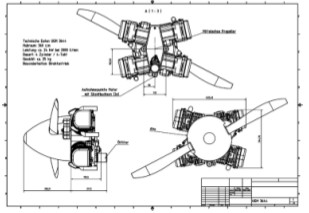 Plano del concepto de motor EWAK