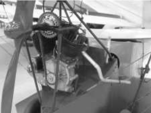 AJS motorcycle engine mounted in a Mignet