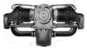 Lycoming O-145, de 50 HP, vista frontal