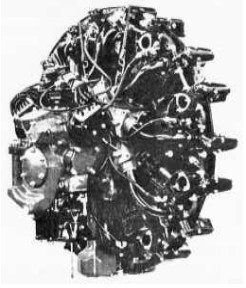 Vista semiposterior del Lycoming R-680
