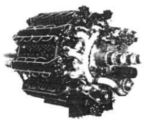 Vista posterior del Lycoming XR-7755