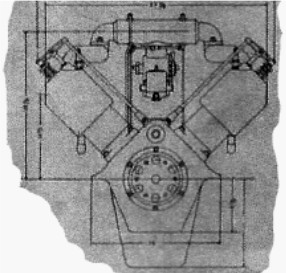 Esquemas del V8 de Maximotor, fig. 1