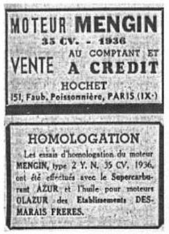 Anuncios de Mengin
