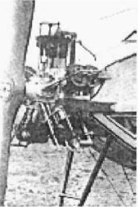 Motor Viale 35 CV, en un Avro F