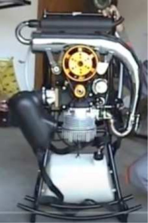 A WalkerJet motor for a motorized paraglider