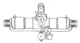 Darracq schematic diagram, rear view
