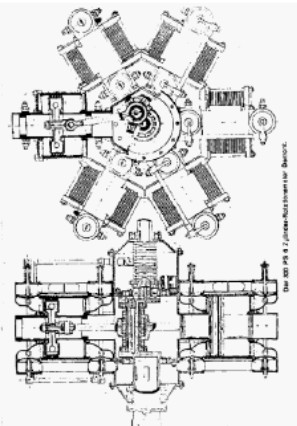 El motor Demont de 6 cilindros