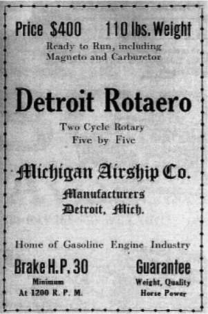 Anuncio de la Detroit Rotary Motor