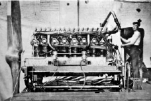El Duesenberg de 16 cilindros, con hélice