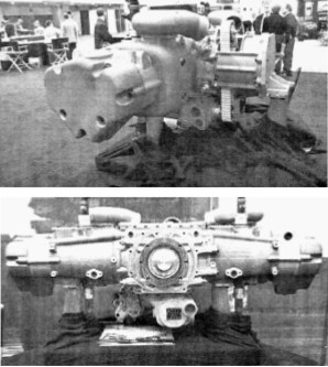 Eco Motors, Two views of the two-cylinder engine