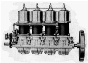 The Elbridge 4-cylinder with flywheel