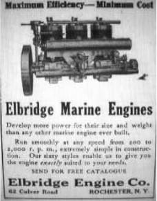 The Elbridge 3-cylinder marine engine