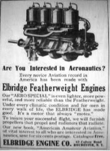 Advertisement of the aeronautical engine, in its beginnings