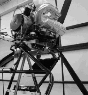The Elsa engine with three-bladed propeller
