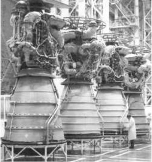 Cuatro motores del Buran