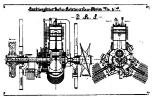 Escher three-cylinder rotary