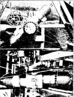 Two photographs of the Farcot 2-cylinder rotary engine