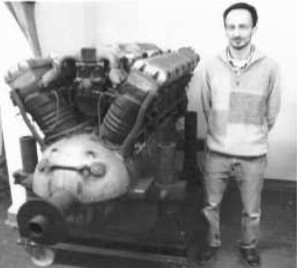 The Fiat A-25 and curator Dr. Lorenzo Casalino