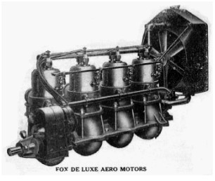 Fox De Luxe engine with its radiator