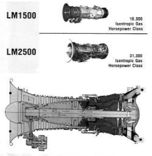 LM engines and an LM-2500 cross-section