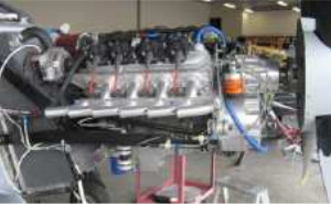 Curious LS-1 engine with double exhaust pipes