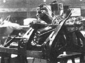 14-cylinder Gnome engine on its bench