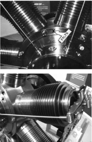 Detail of the single bolt between cylinders