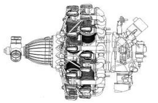 Gnome & Rhone, Side-view drawing of the 14N