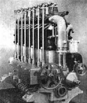 Photo with details of the Otto engine