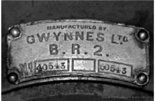 Engine plate for the Gwynnes BR.2