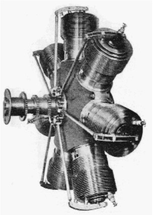 The Gyro 7-cylinder, 80 HP rotary