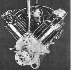 V8 single-valve engine, the Hall Scott A-2