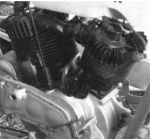 Detalle del motor de Harley Davidson