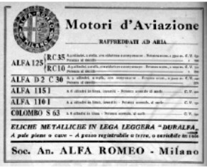 Alfa Romeo ad from the 1930’s