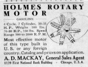 Anuncio de Holmes Rotary Motor