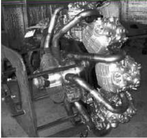 Radial engine based on Honda cylinders