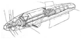 Dibujo del T-40 doble Allison