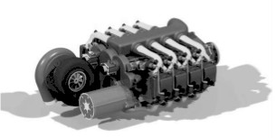8-cylinder boxer from I. Powertrain