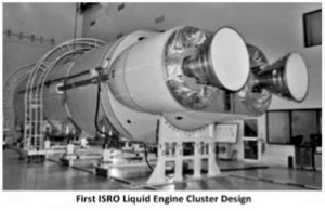 Primer deseño de ISRO de un cluster de motores de combustible líquido