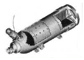 Schematic cutaway of a JATO