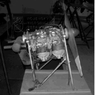Jawa 3-cylinder inverted V engine fig. two
