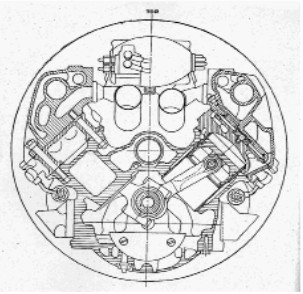 Frontal cross-section of the torpedo engine