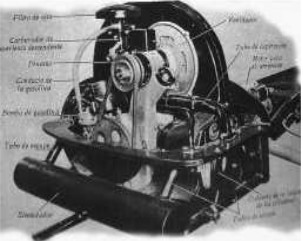 KdF engine view with belt and fan