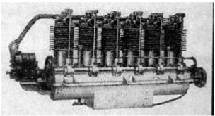 “The six-cylinder H-6, with centered sump”