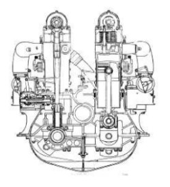 Frontal cross-section for the King-Bugatti