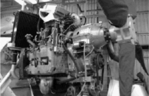 Kozlov engine with four-blade propeller