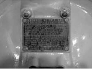 Kromhout engine brand and model indication plate